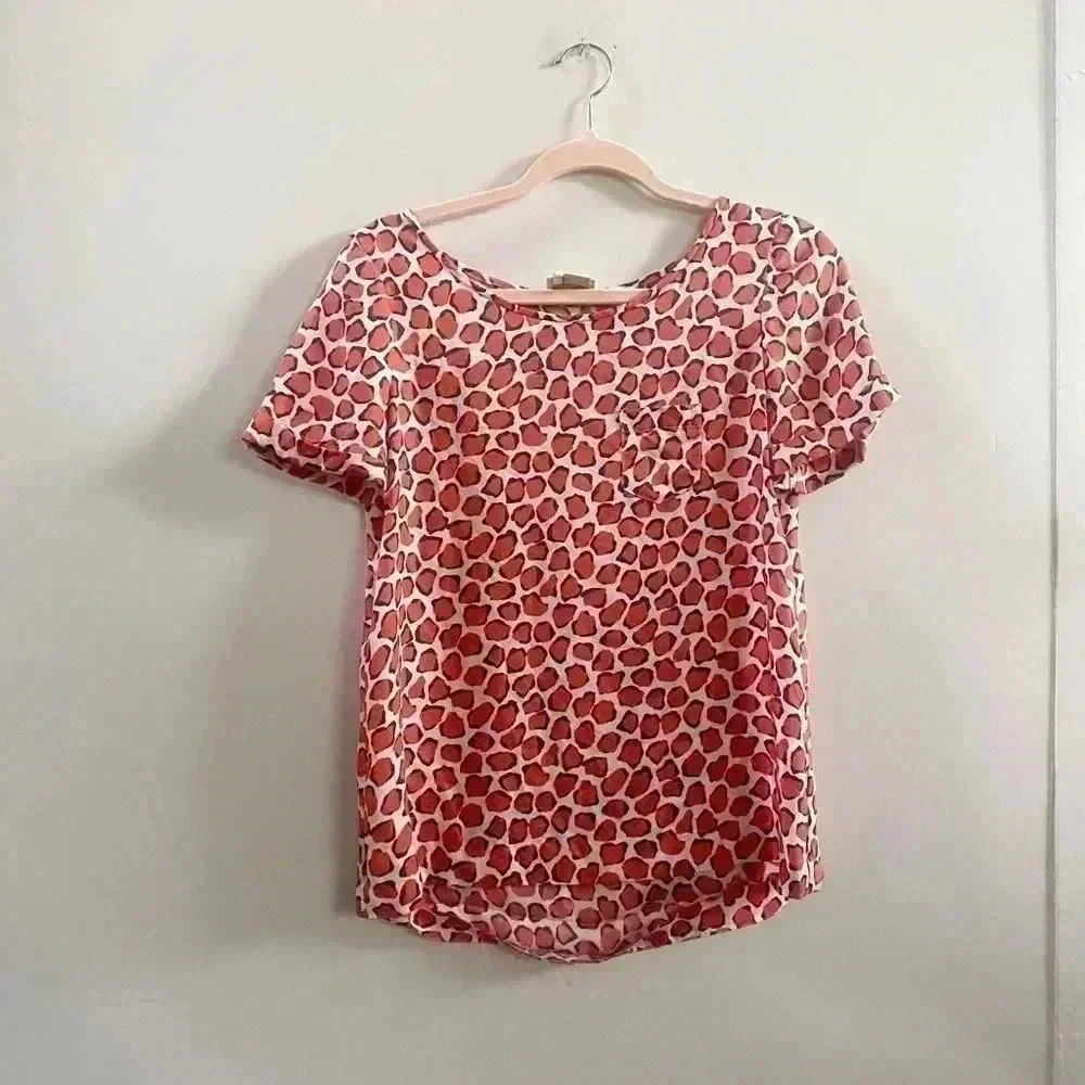Kate spade silk patterned shirt XS